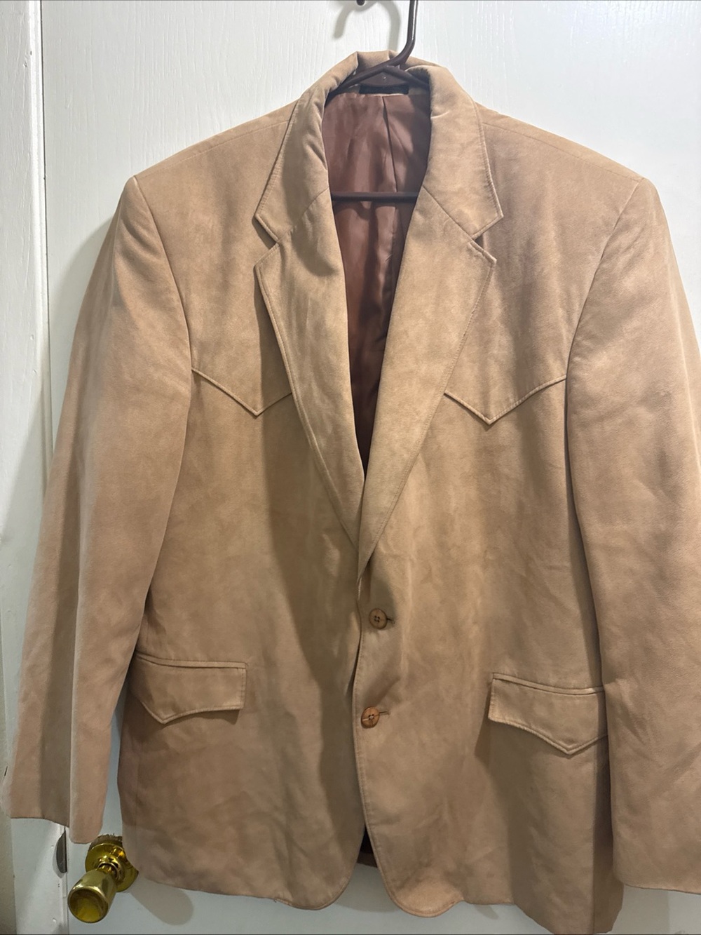 Circle S Vtg Western Men's Tan Suede Sport Coat Blazer